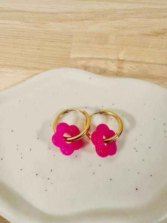 Boucles d'oreilles Rose